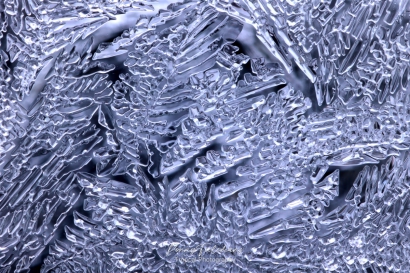 Ice crystals on garden mirror